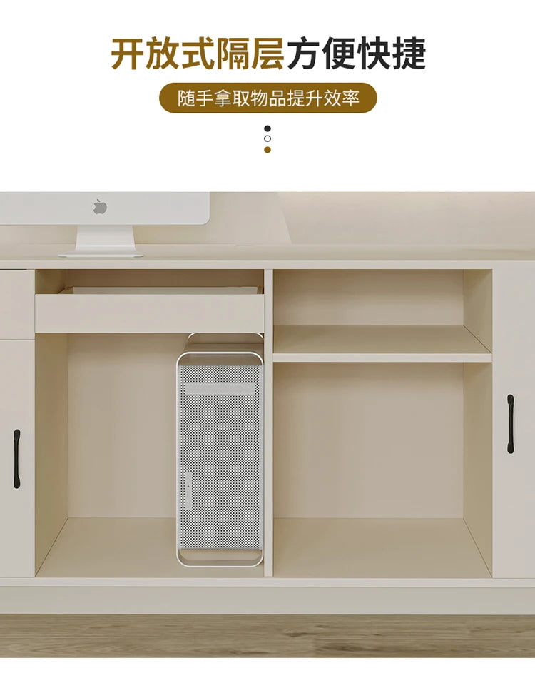 Customized Professional Reception Counter Simple Design Style Reception Desk Creative Storage Theke Empfang Office Furniture