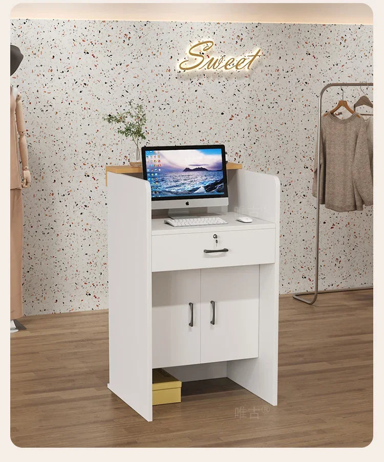 Salon Hairs Reception Desk For Modern Salon Professional Bar Counter Beauty Luxury Simple Resepsiyon Masası Commercial Furniture