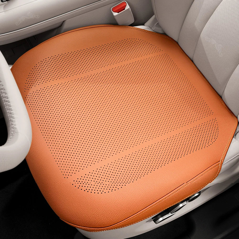 New Car Seat Cushion Leather Thin Breathable Hole Summer Car Interior Seat Cover Four Seasons Universal Automotive Parts