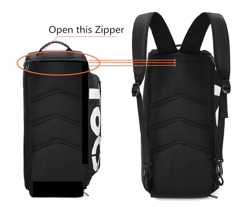 Fitness Bag Oxford Dry Wet Gym Bag Large Capacity Fitness Training Bag Shoe Compartment Wear-resistant for Men Women
