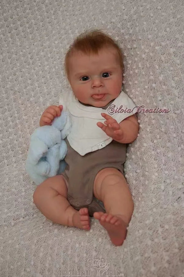 [With Boy Belly ] 20.5inch Reborn Baby Blank Kit Sebby By Cassie Brace Soft Touch without COA