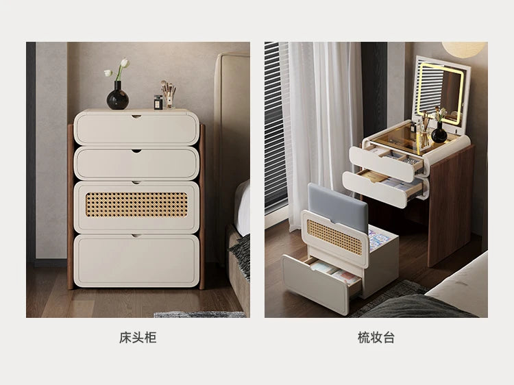 Dressing Table Bedroom Minimalist Design New Mini Bedside Table Storage Elegant Stylish Coiffeuse Maquillage Meuble Furniture