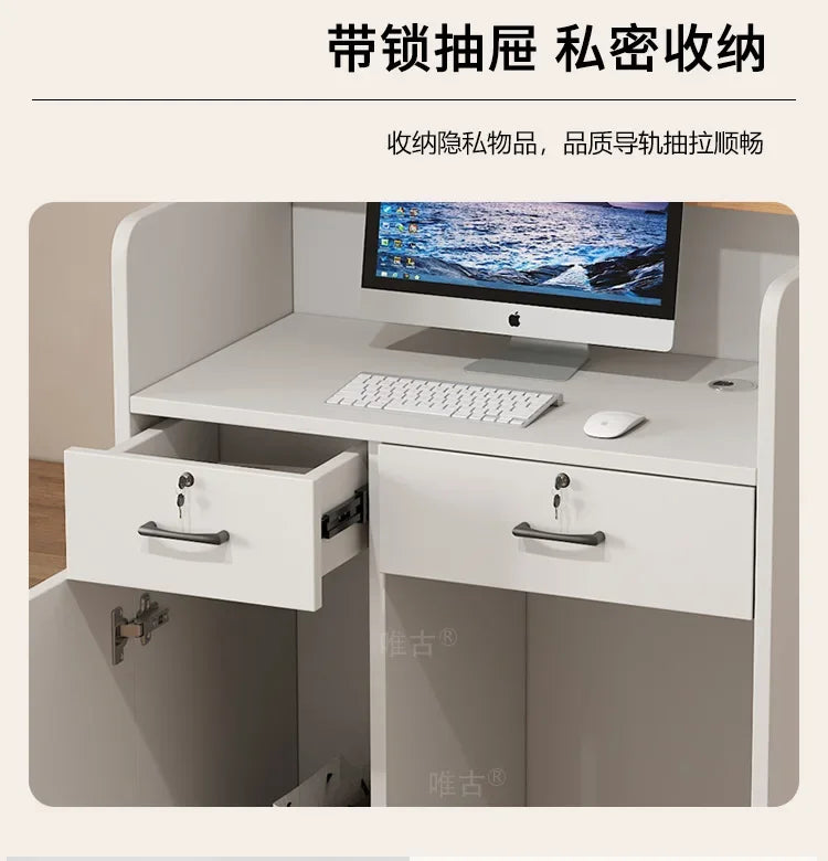 Salon Hairs Reception Desk For Modern Salon Professional Bar Counter Beauty Luxury Simple Resepsiyon Masası Commercial Furniture