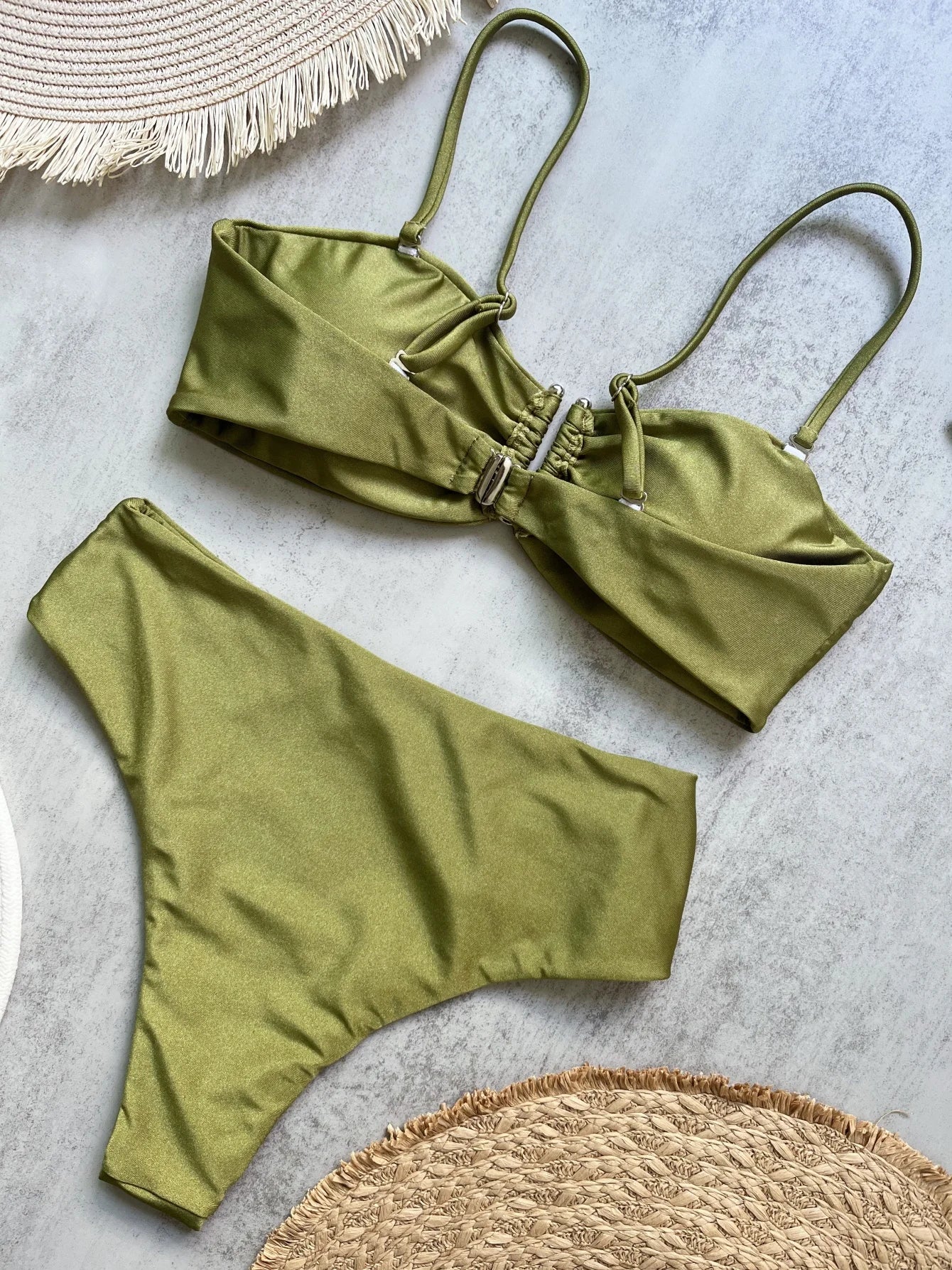 Bandeau Bikini Push Up Women Swimsuits 2026 Sexy Female Swimwear Brazilian Bikini Set Thong Biquini Swim Suits Solid Beachwear
