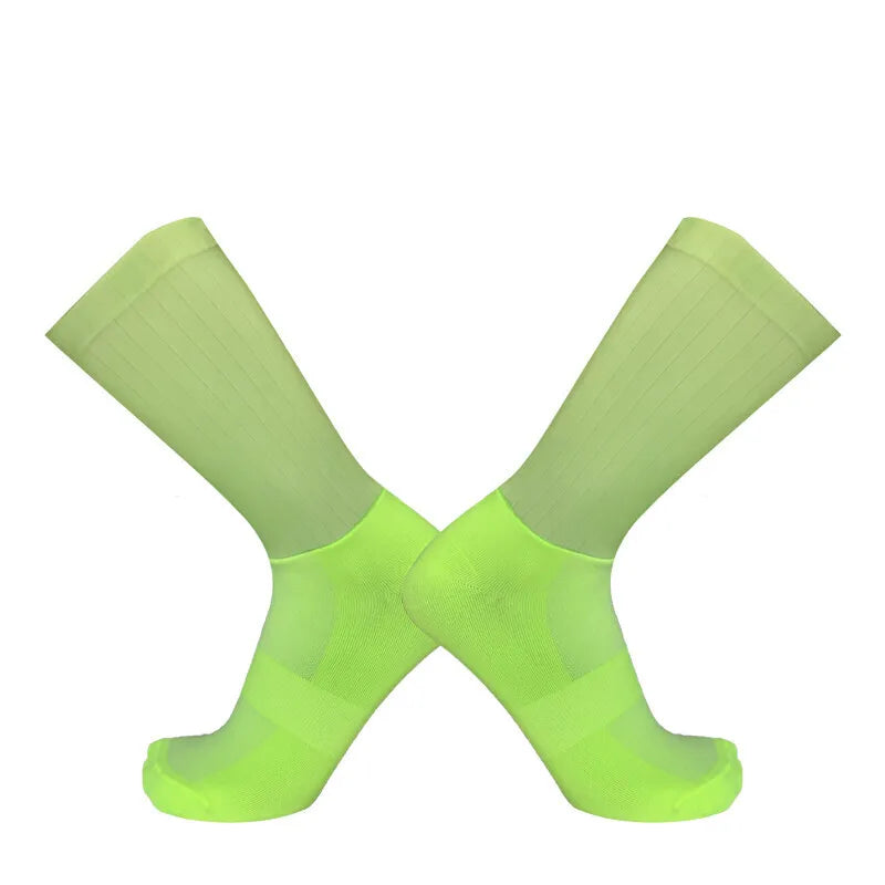 2026 New Cycling Slip Anti Silicone Summer Whiteline Aero Socks Men Bicycle Sport Running Bike Socks Calcetines 2024 New Socks