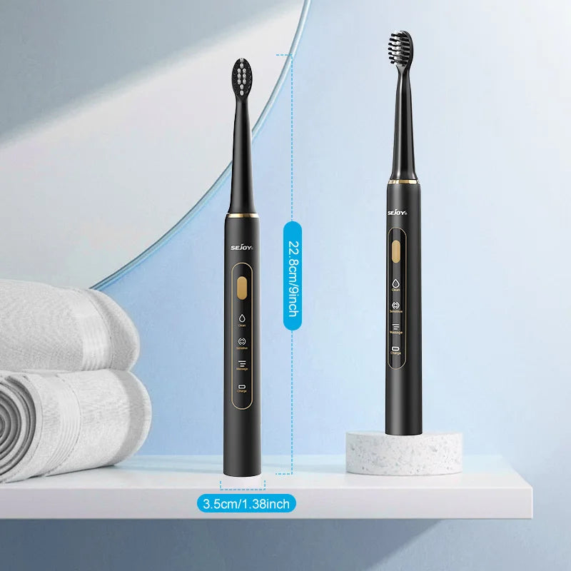 SEJOY Sonic Electric Toothbrush Personal Care Oral Cleaning Appliances IPX7 With 3 Modes Smart Rechargeable Automatic Toothbrush