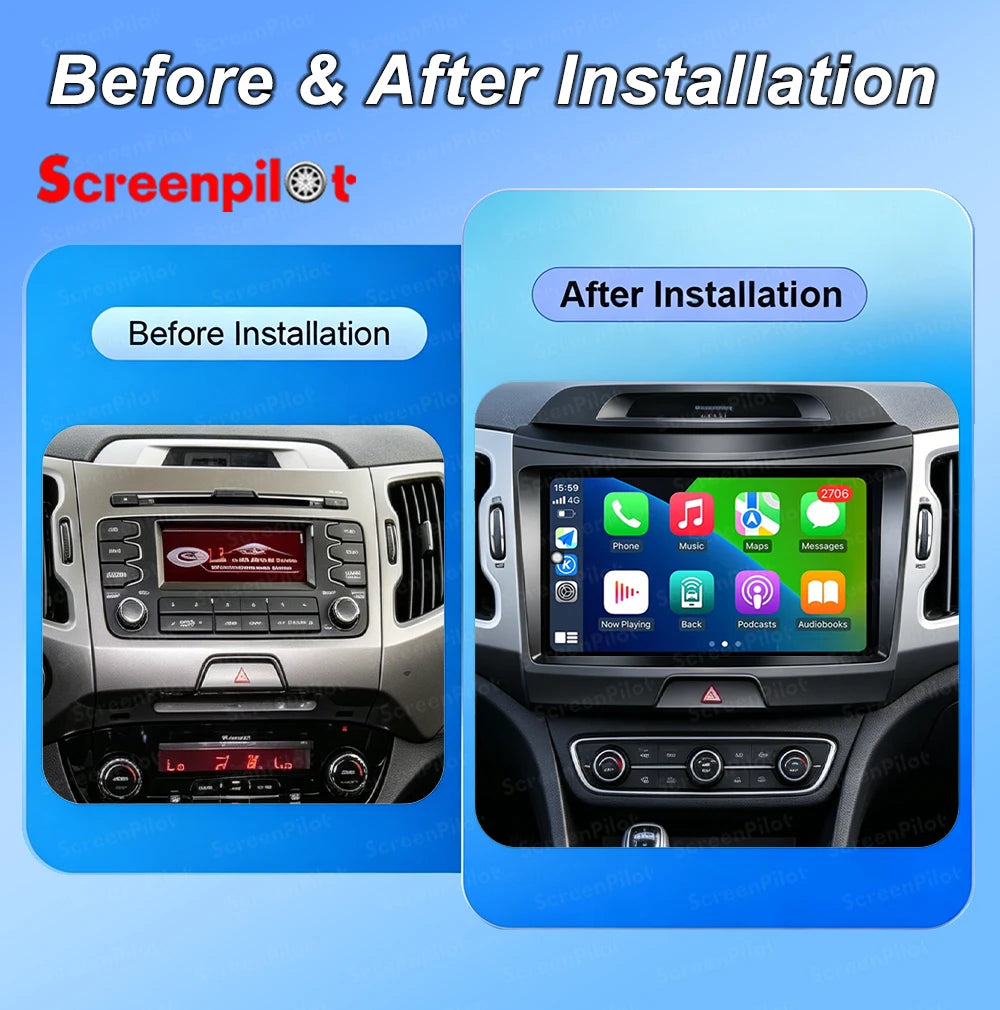 Android 16 For KIA Sportage 3 2010-2016 Car Radio Stereo Head Unit Multimedia Video Player Android Auto Mirror Link 9/10 Inch 5G