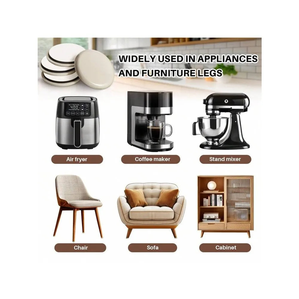 16/24Pcs Self-Adhesive Small Kitchen Appliance Slider , Easy to Move & Space Saving Kitchen Accessories