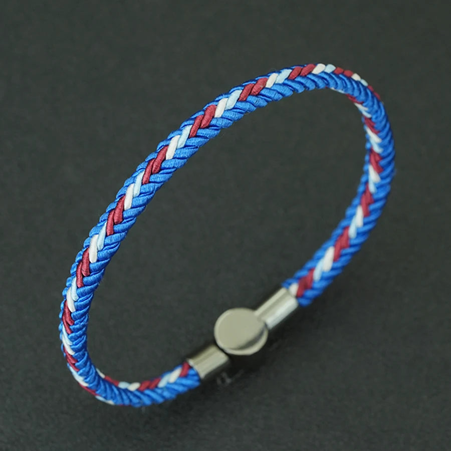 Unique Ethnic String Bracelet Unisex Handmade Braided Lucky Thread Distance Attract Couple Bangle Leisure Accessories Pulseria