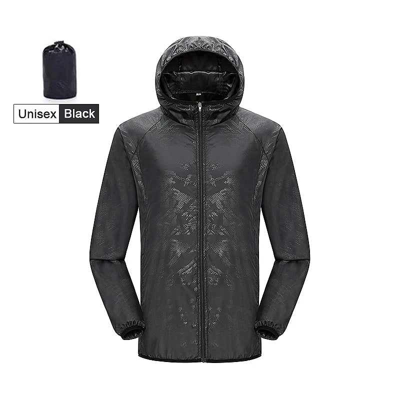 JNLN Unisex Hiking Jacket Men Women Waterproof Quick Dry Camping Windbreaker Outdoor Trekking Fishing Rain Coat Anti UV Clothes