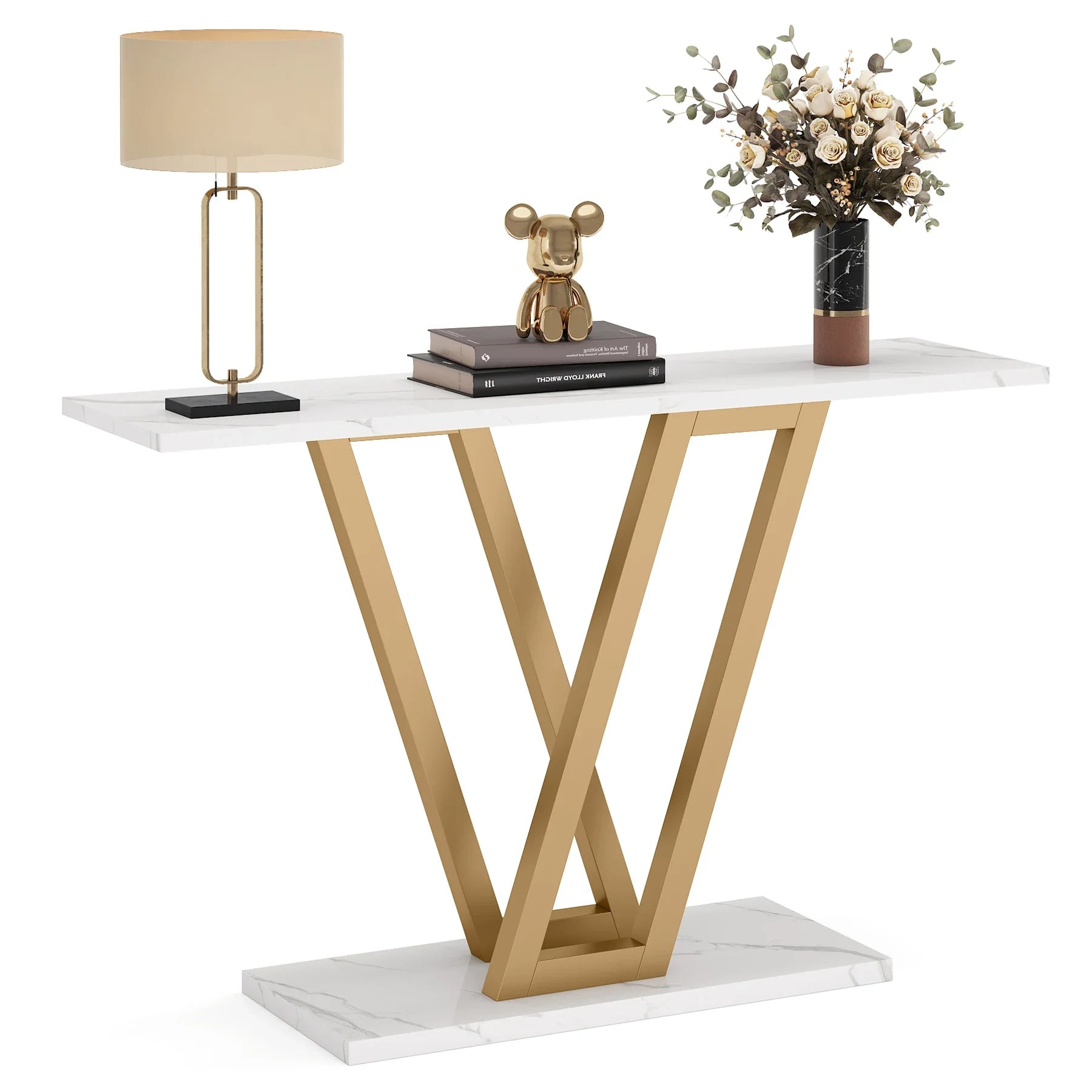 Tribesigns 110 cm Console Table Industrial Entryway Hallway Table  Living Room Furniture