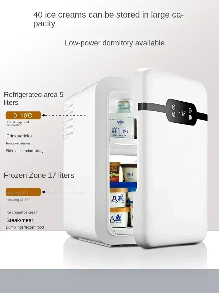 220V Mini Refrigerator Small Household Dormitory Car Mounted Refrigerator Mini Student Refrigeration Single Person Small  AG