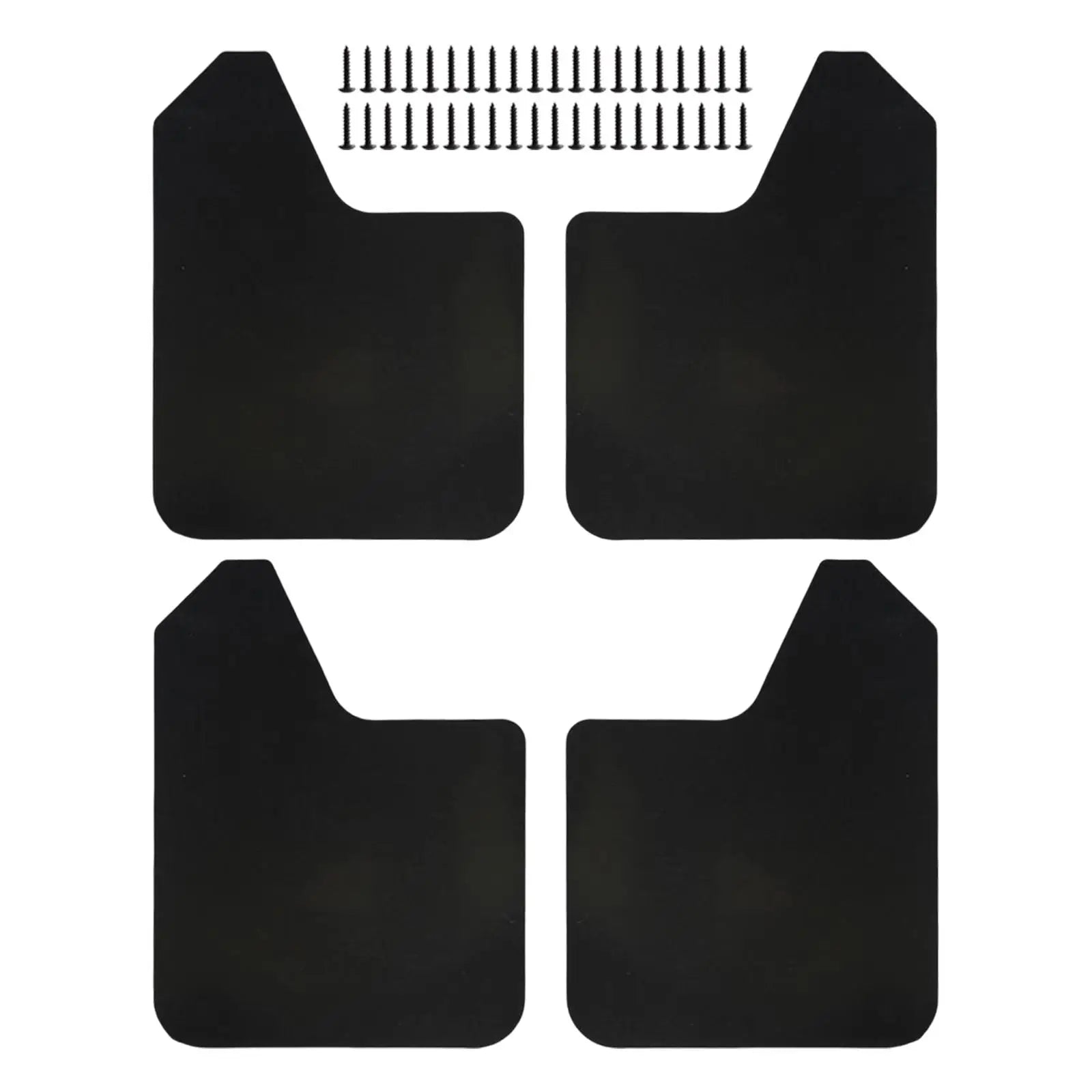 4Pieces Mudflaps Flaps Universal Exterior Parts Black Front and Rear Mudguard Mudflaps for Pickup SUV Car Truck