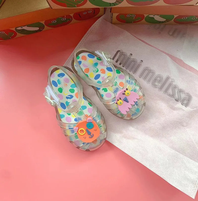 New Arrival 2025 Mini Melissa Children Sandals Hot Sale Kids Beach Shoes Big Girl and Boy Fashion Jelly Shoes