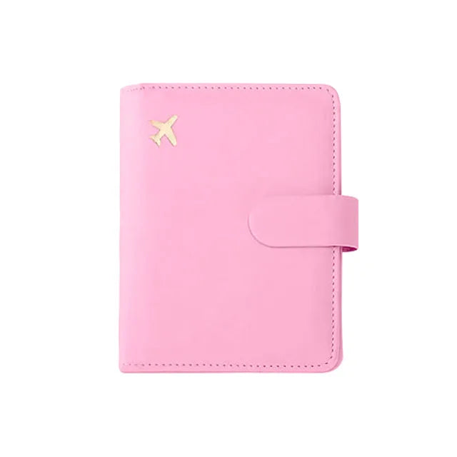 Leather Passport Holder Covers Case Waterproof Travel Credit Card Wallet Cute Passport Book for Women/Men Buckle Passport Cover