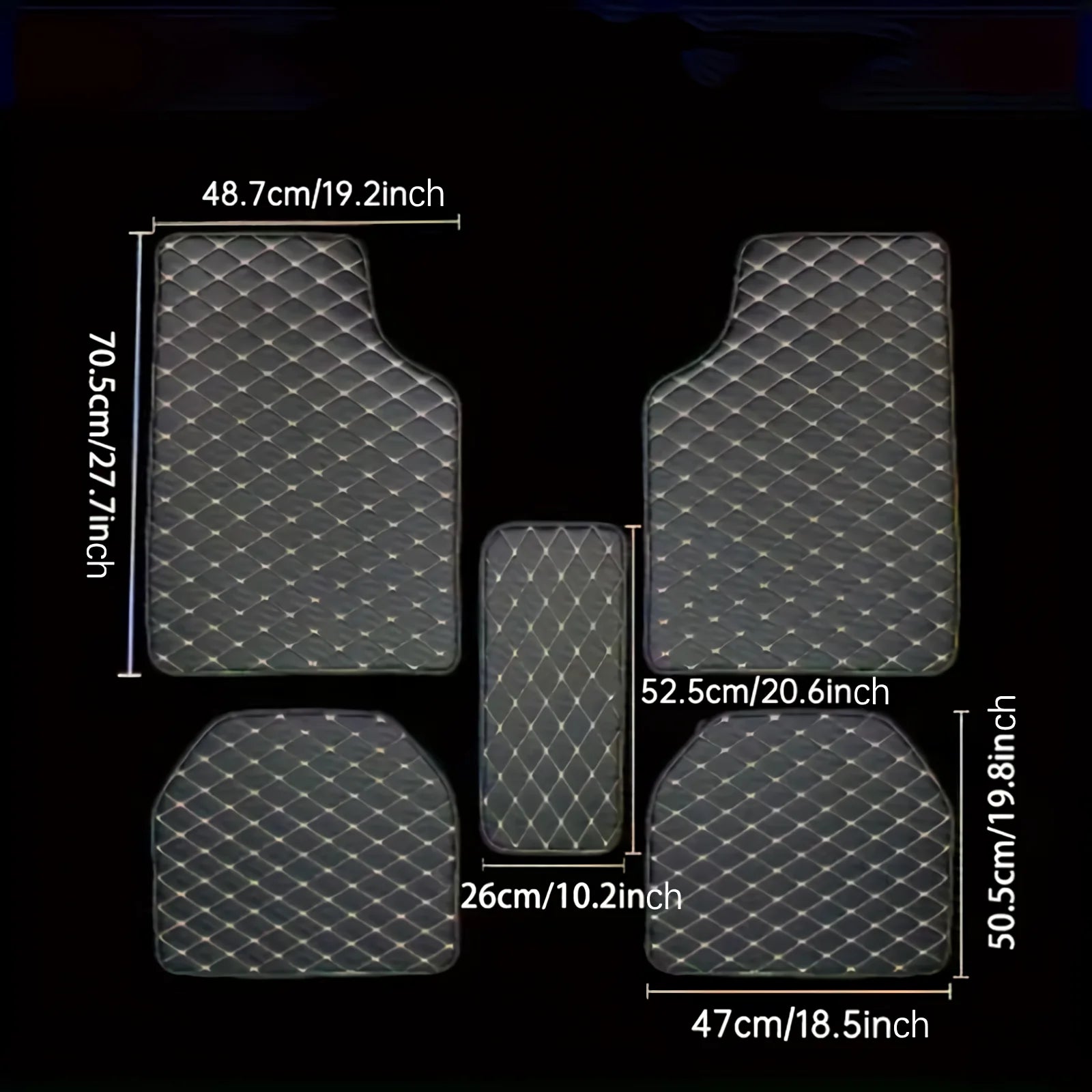 Universal 5Pcs Car Floor Mats PU Leather Waterproof Dust-Proof Auto Foot Pad Protector Pads Fashion Car Foot Pad