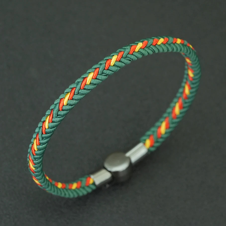 Unique Ethnic String Bracelet Unisex Handmade Braided Lucky Thread Distance Attract Couple Bangle Leisure Accessories Pulseria