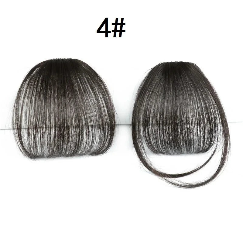 WIGSIN Synthetic Clip In Air Bangs Hair Extensions Short Straight Hairpiece Wig For Women Daily Use Hair Accessories