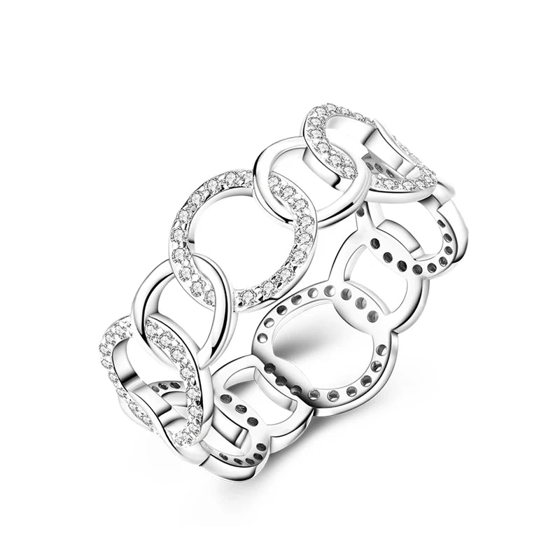 Rings For Women 925 Silver Size 6-9 Ocean Flower Sun Butterfly Heart Hollow Ring Fit For Engagement Weddings Fine Jewelry Gifts