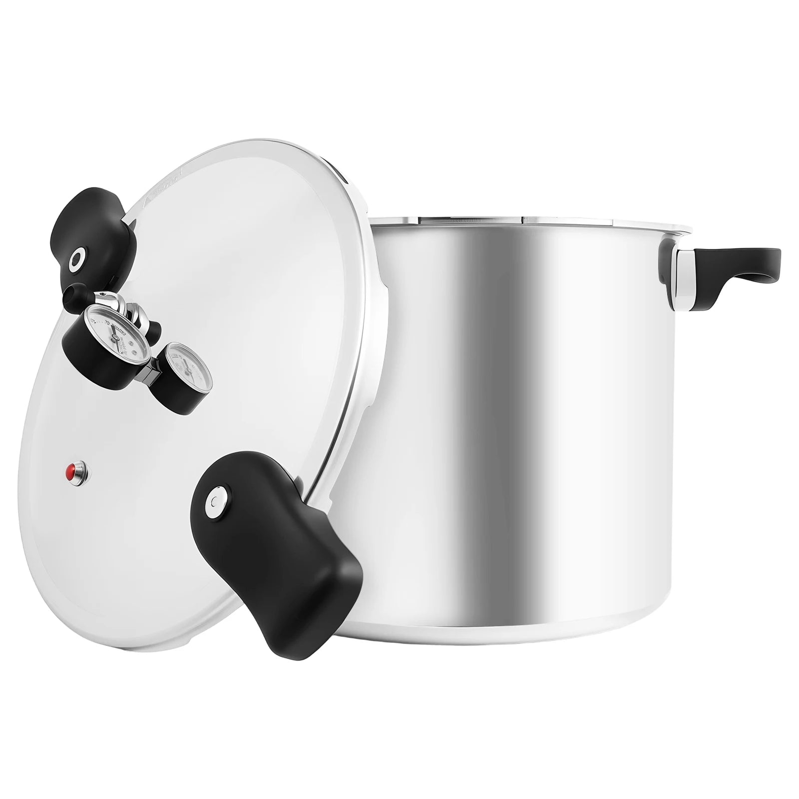 22L Thickened Explosion-Proof Pressure Cooker with Pressure Gauge and Safety Valve for Gas Stoves, Electric Ceramic Stoves