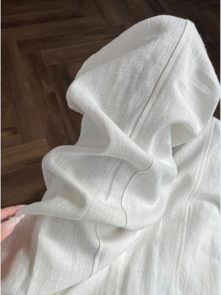 Summer White Pants For Women Cotton Formal High Waist Wide Leg Trousers Ladies Elegant Summer Women's Pants Straight Leg Office