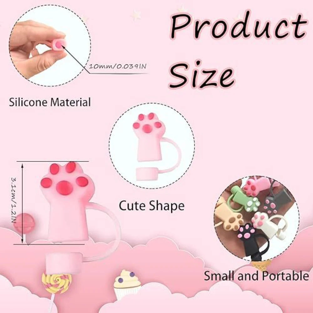 2026 Straw Covers Cap Reusable Silicone Straw Toppers For Stanley Cup Leak-Proof Dust Proof Straws Cover Tumbler Accessories