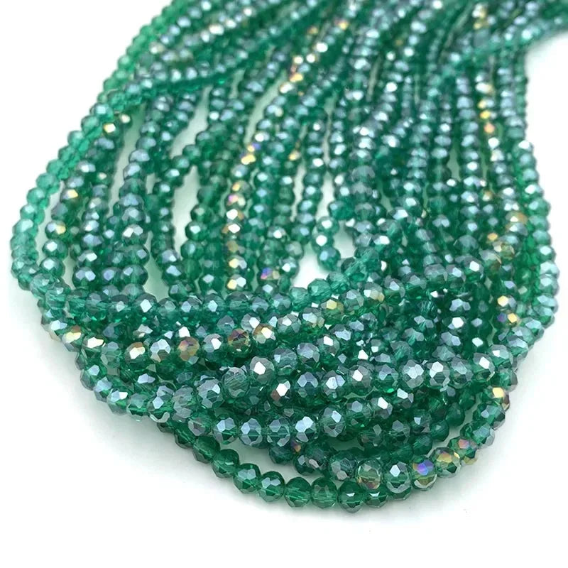 A 4mm Flat Bead Wheel Bead Loose Bead Crystal Glass Bead Bracelet Necklace Beaded Material DIY Jewelry Accessories