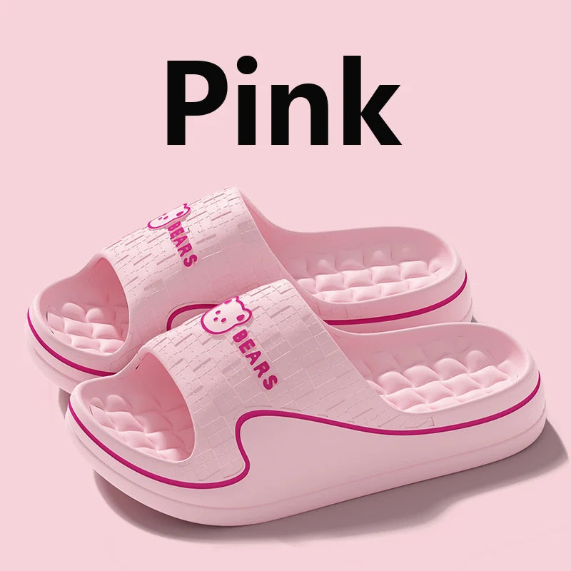 Women's Home Slippers Cute Cartoon EVA Indoor Home Bathroom Sandals Soft Sole Non-slip Summer Outdoor Beach Couple Shoes