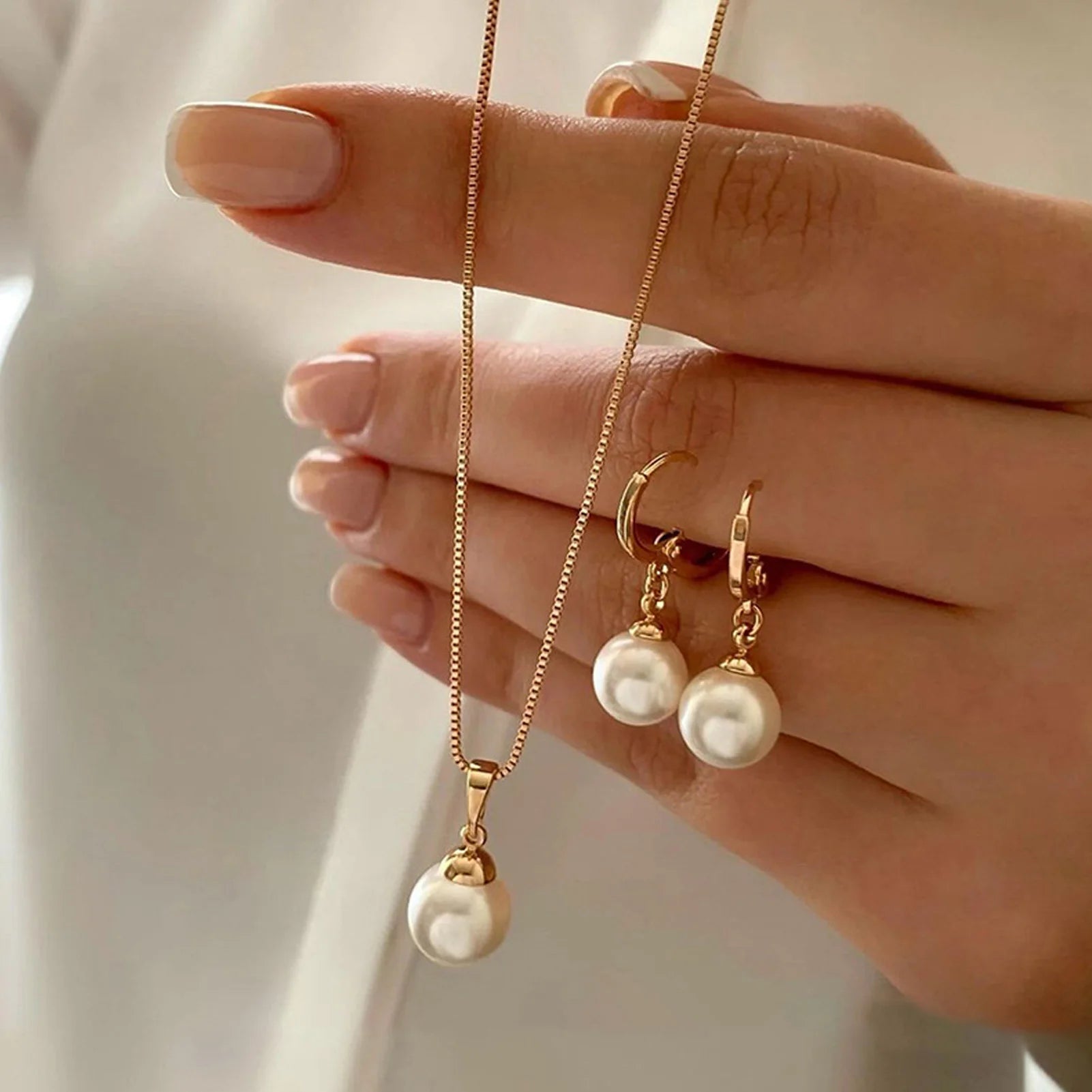 Women's Necklace Earrings Set Zircon Dangle Earrings Set Exquisite Wedding Party Jewelry Set for Anniversary Mother's Day Gift