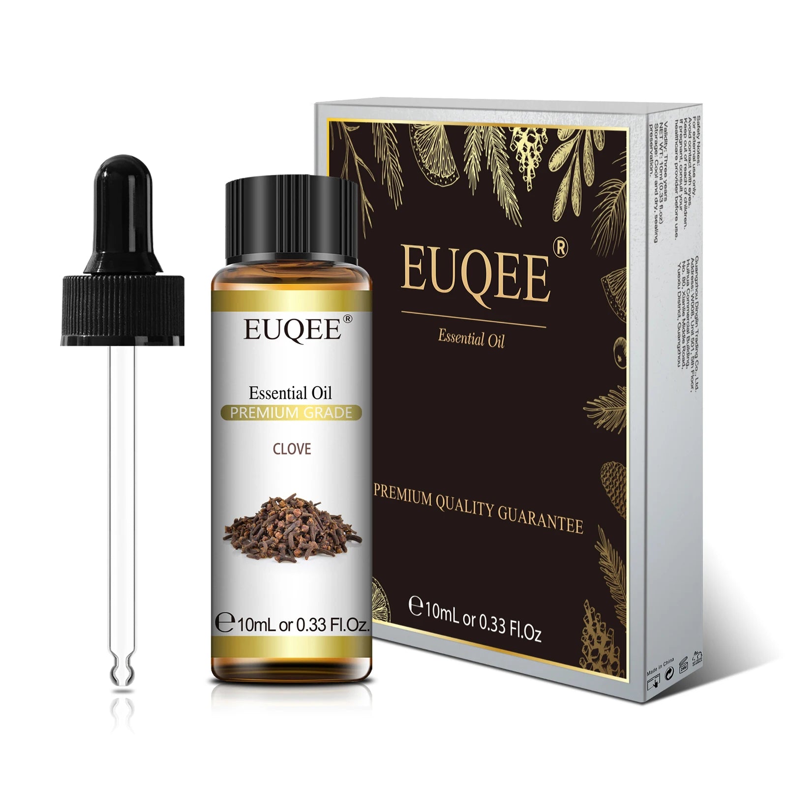 EUQEE 10ml Pure Natural Essential Oil Lavender Jasmine Eucalyptus Vanilla Sandalwood Sweet Orange Lemon Oregano Rose Fragrance