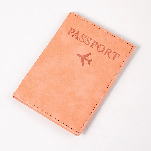 PU Leather Passport Cover For Men & Women World Map Travel Passport Case Organizer - Protective Card Holder ID Document Covers