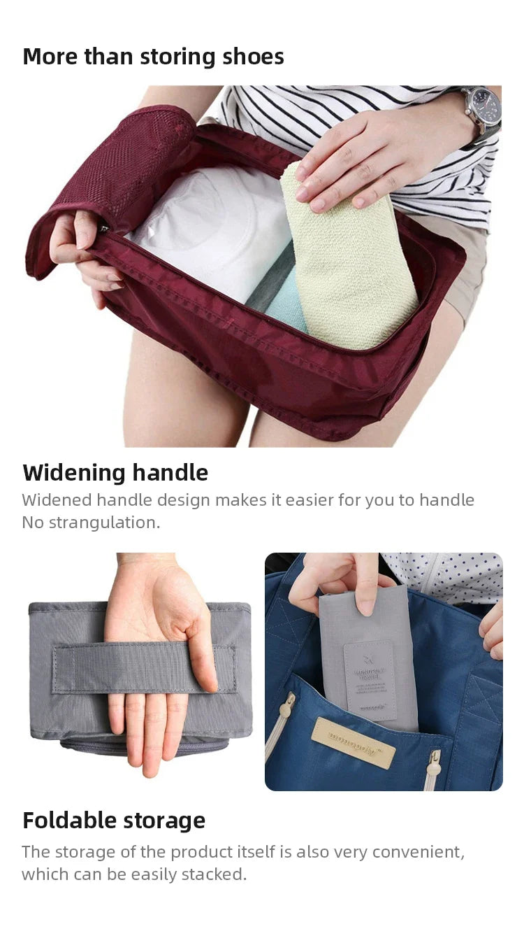 1/3PCs Portable Shoe Bags Travel Holds Multifunction Waterproof Folding Storage High Capacity Shoe Pouch Organizer