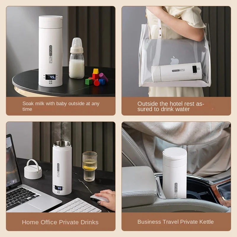 Travel Electric T Kettle Fast Boiling Water Portable baby Milk Warmer Kettle 304 Stainless Steel Thermo Kettles