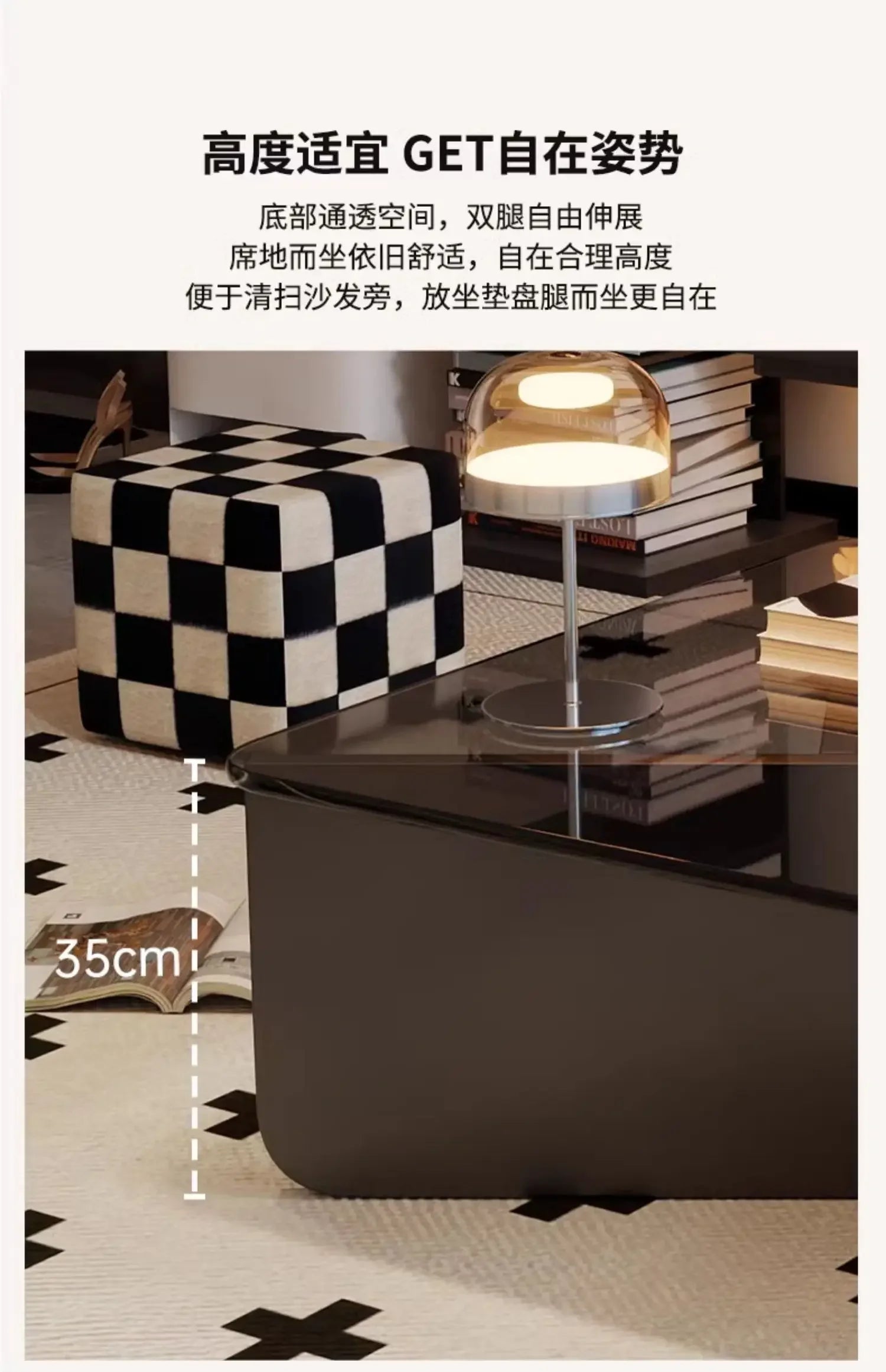 Aesthetic Coffee Table Elegant Design Glam Modern Side Table Space Premium Saving Vintage Sedentary Table Home Furniture