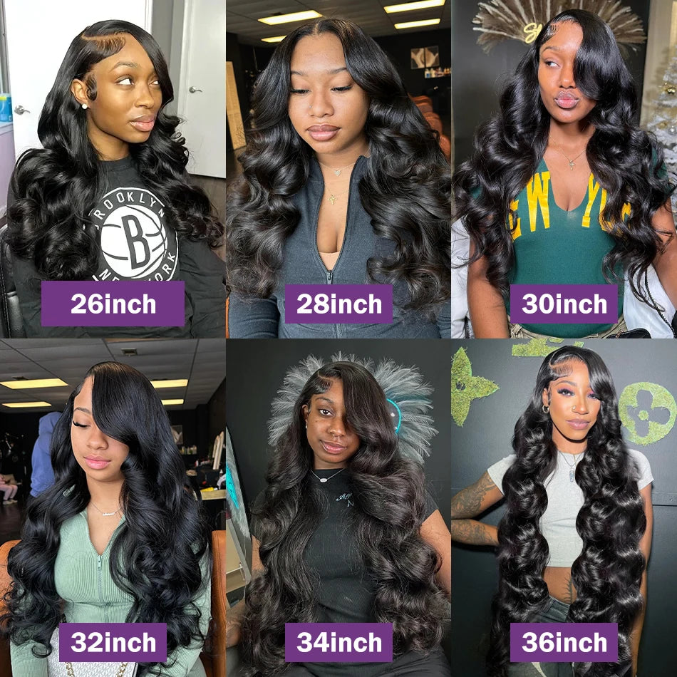 HD 40 Inches 250% 5x5 Glueless Ready To Wear Closure Burmese Remy Human Hair 13x6 Lace Front Human Hair Wigs Transparent Body Wave 13x4 Lace Frontal Wig