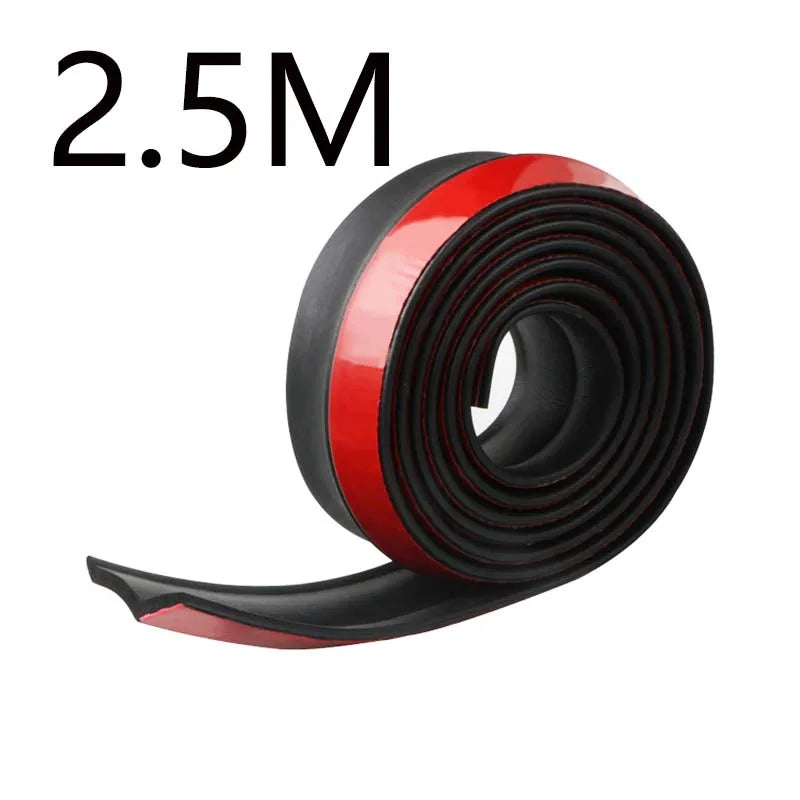 Car Front Bumper Lip Splitter Spoiler Rubber Skirt Protector Body Trim Bumper Lip Strip Car Side Skirt