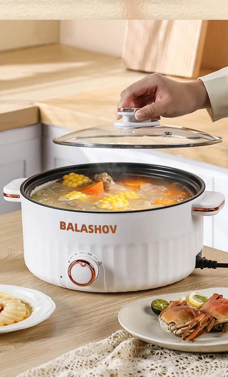 1.5L/3L Portable Electric Rice Cooker Multifunctional Double Layer Pan Non-stick Cookware for Kitchen and Home Appliance