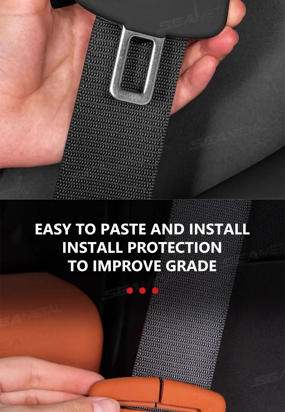 BLALION 2Pcs Seat Belt Buckle Cover Anti-Scratch Rubber Car Seat Buckle Protector Clip Protection Cover Universal for SUV Sedan