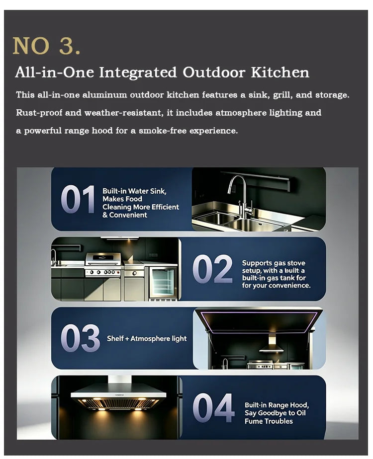 Full Equipped Outdoor Kitchen Bundle, Complete Cooking Set & Premium Non Stick Cookware,Sturdy &Functional for Outdoor Scenarios