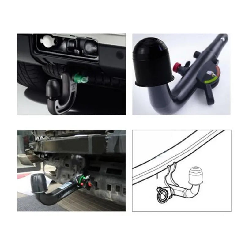 New 4 Colors Universal 50MM Tow Bar Ball Cover Cap Trailer Ball Cover Tow Bar Cap Hitch Trailer Towball Protect Car Accessories