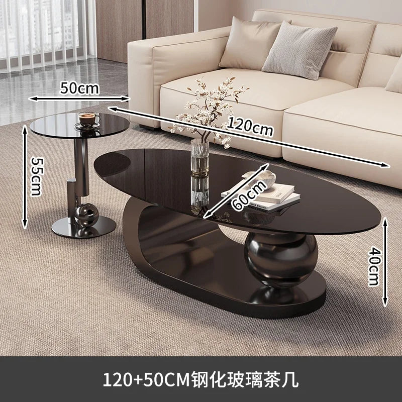 Round Trendy Coffee Table Exquisite Luxury European Trendy Coffee Tables Simple Beauty Mesa Auxliar Living Room Furniture