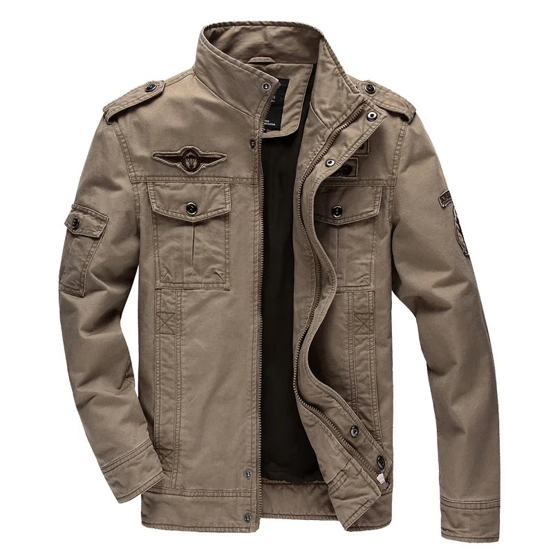 New 2025 Casual Army Military Jacket Men Plus Size M-6XL Jaqueta masculina  Spring & Autumn Cargo Mens Jackets Coat