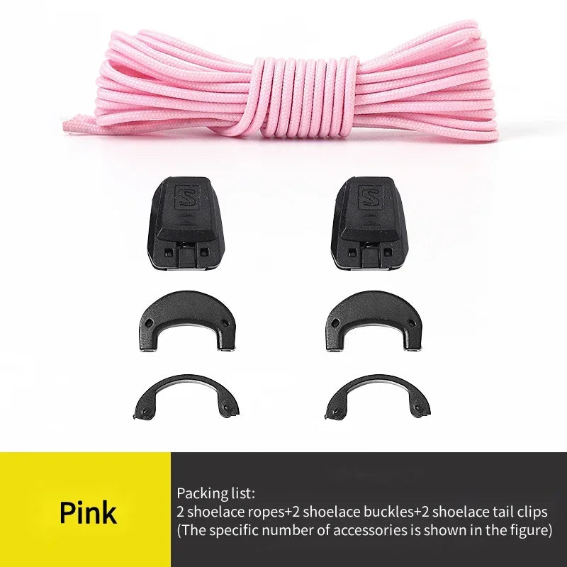 Fashion No Tie Shoelaces Outdoor Running Sneakers Laces Round Tennis Shoe Laces Without Ties Adult Kids Shoelace Shoes Accesorie