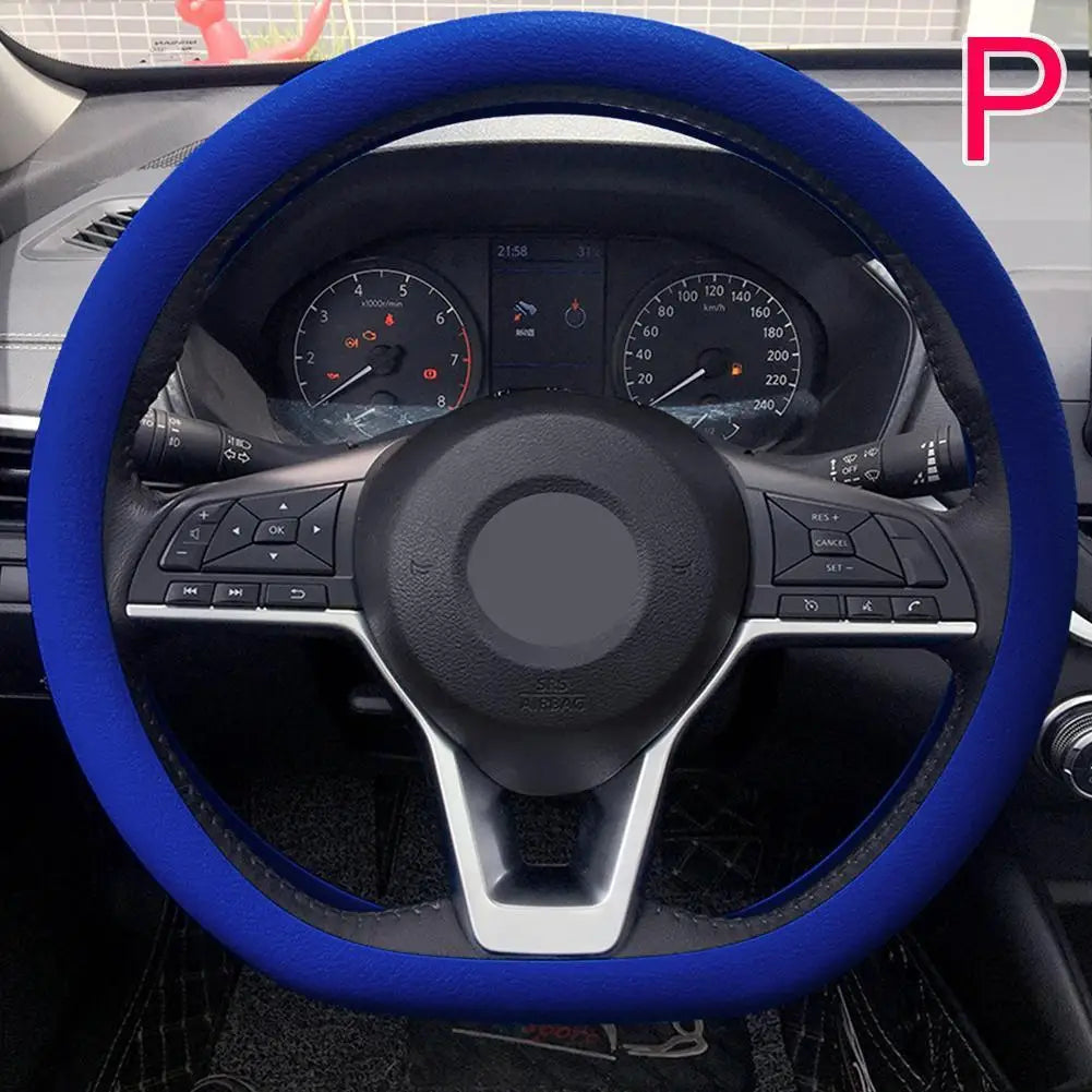 19 Color Car Silicone Steering Wheel Cover For Summer Fashion Sweat Absorbent Non-slip Handle Cover General DIY Parts