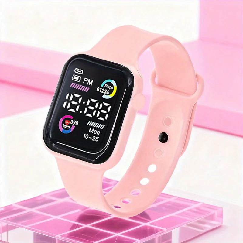 6-piece set of fashion electronic watch necklace earrings ring set for teenagers boys and girls, the best choice for frien