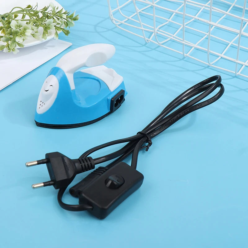 1Set Mini Craft Iron Electric Iron Portable Handy Heat Press Diy Small Iron For Ironing Clothes Laundry Appliances EU/US Plug