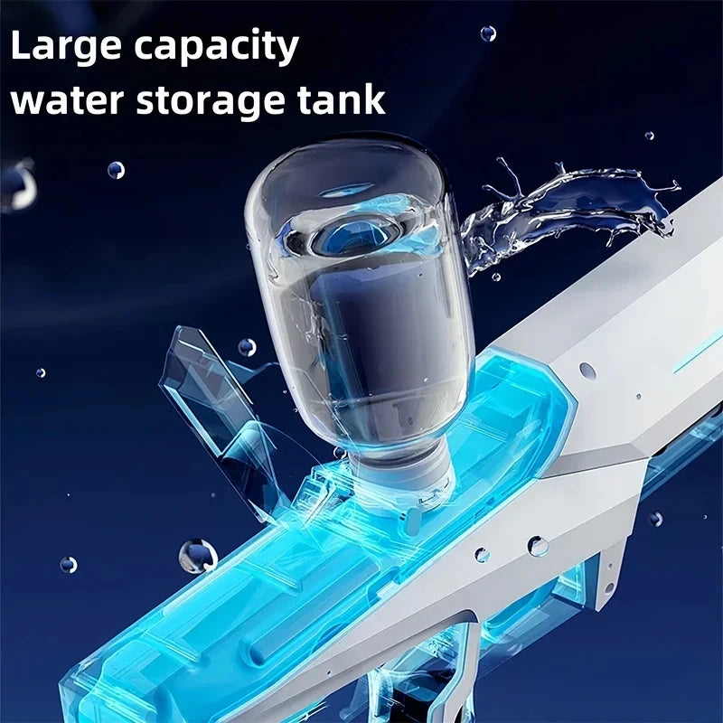 Electric Water Blaster Gun Children Automatic Water Pistol WaterGun with Led Light Summer Outdoor Game Party Toy for Adults Kids