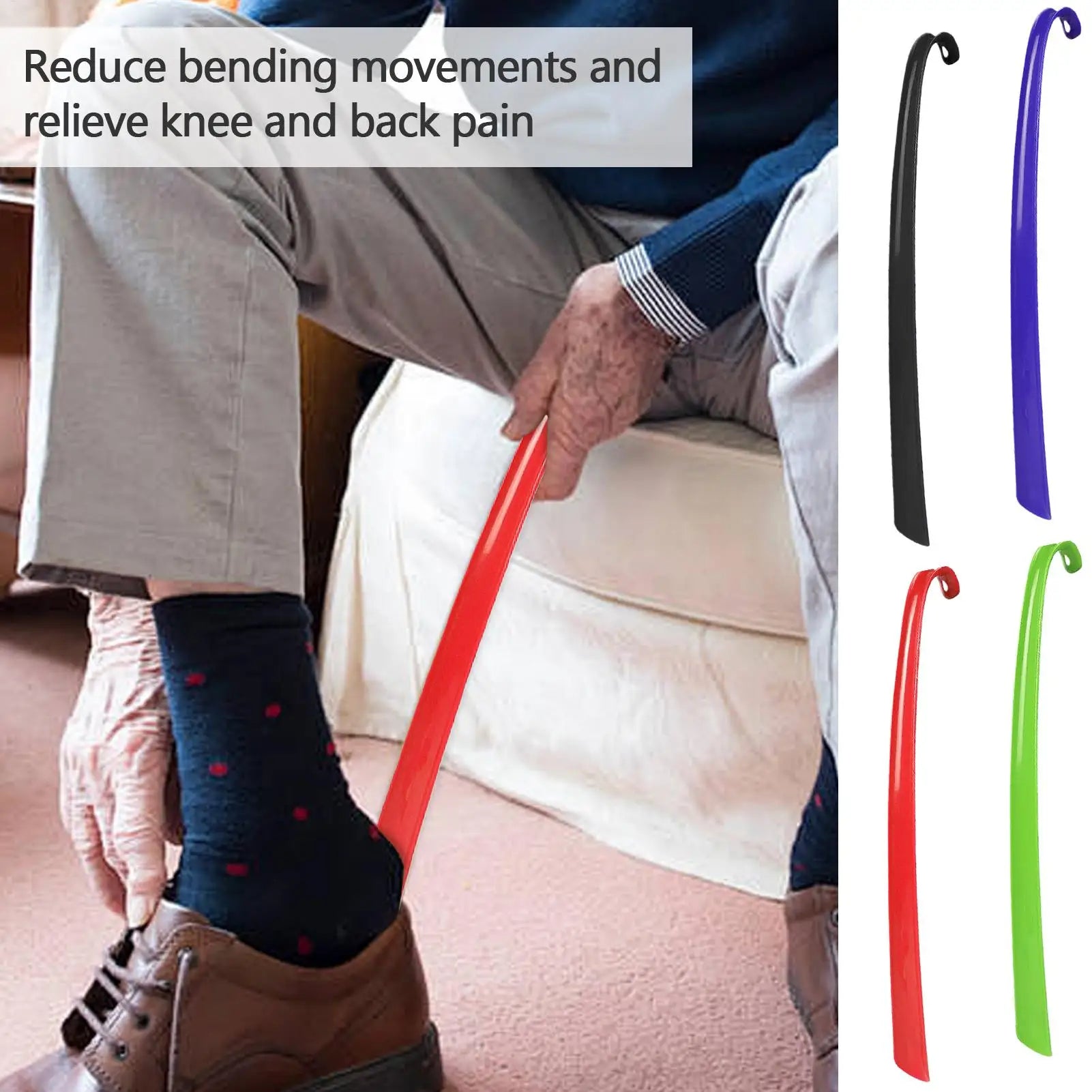 42.5x4x2.2cm Easy To Use ABS Long Handle Shoes horn Artifact Pull Pumping Shoes Professional Women Men Shoe Horn Shoes Spoon