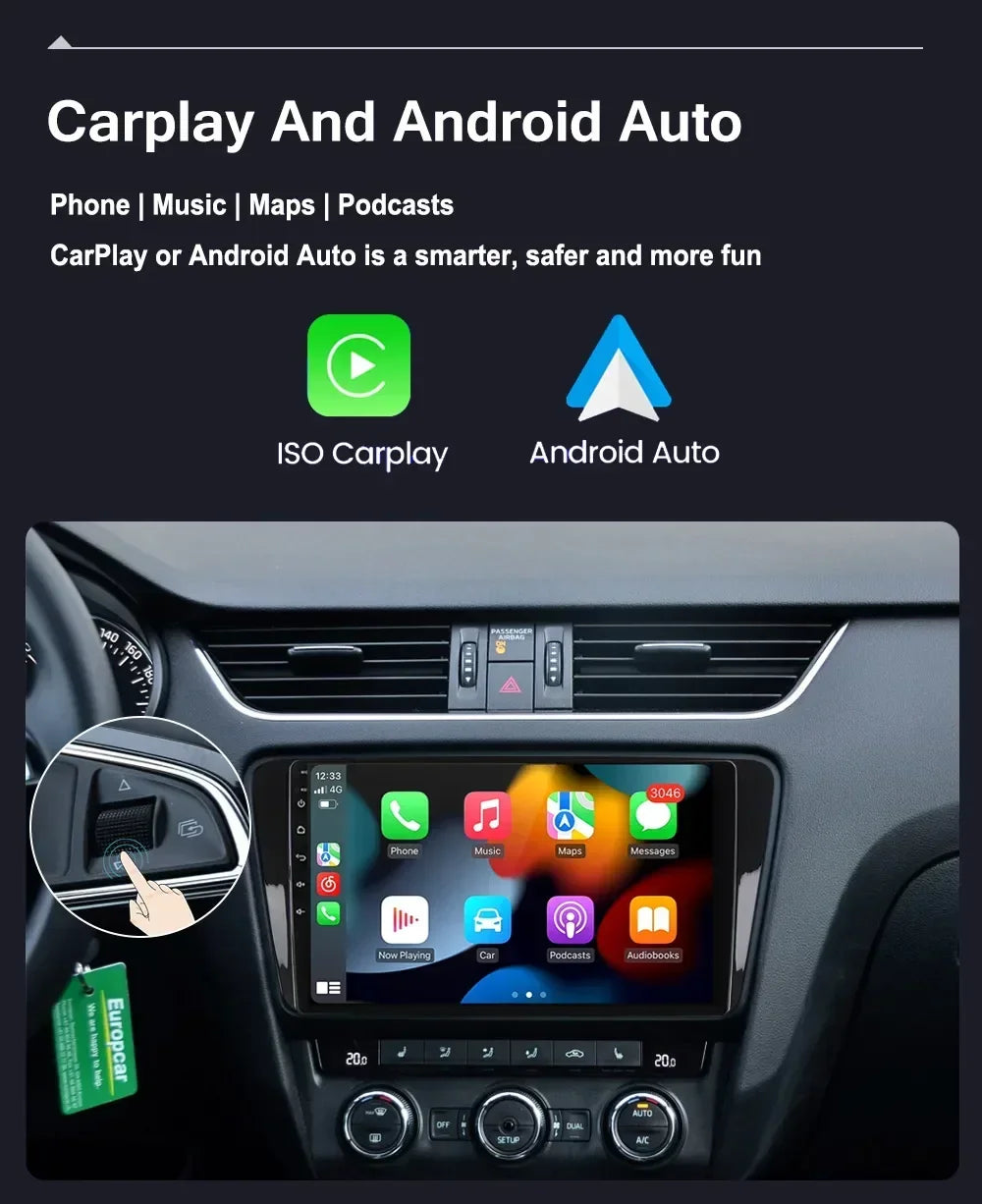 Car Radio Multimedia Player For Toyota Corolla Verso 2004-2009 2 Din 4G Carplay Wifi Navigation GPS Android Autoradio Head Unit