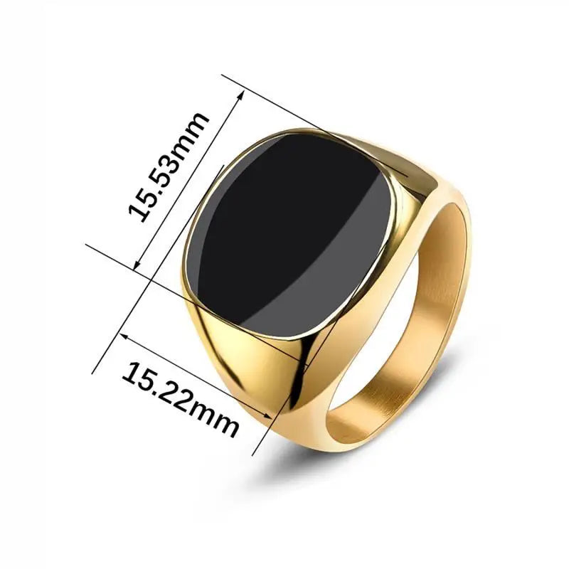 Jiayiqi Men'S Ring Punk Rock 316L Stainless Steel Signet Ring For Men Hip Hop Party Jewelry Male Wedding Gift Custom accept